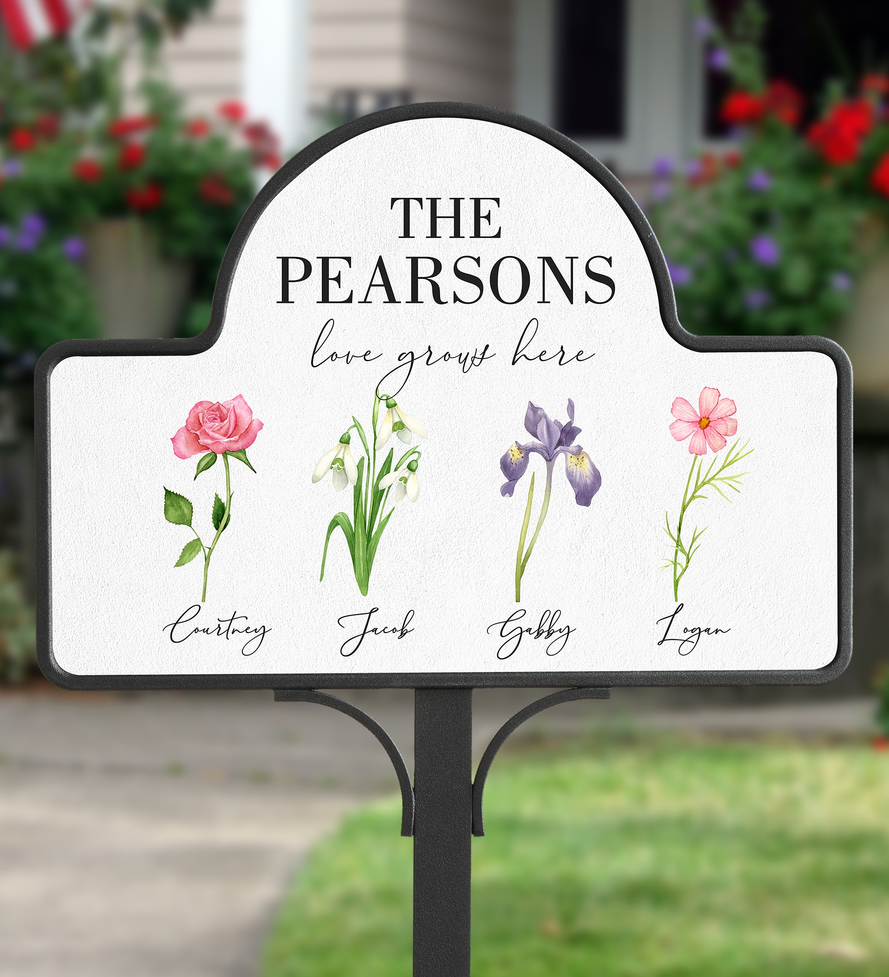 Birth Month Flower Personalized Magnetic Garden Sign